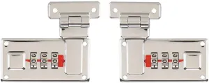 2pcs Tool Box Hasp, Luggage Combination Lock, Briefcases Replacement Accessories,3 Digit Combination Lock (Silver)