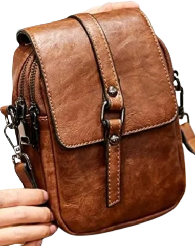 Bag - Crossbody - brown leather