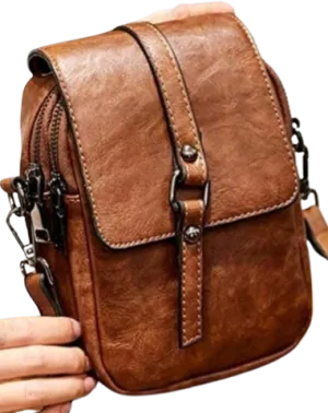 Bag - Crossbody - brown leather