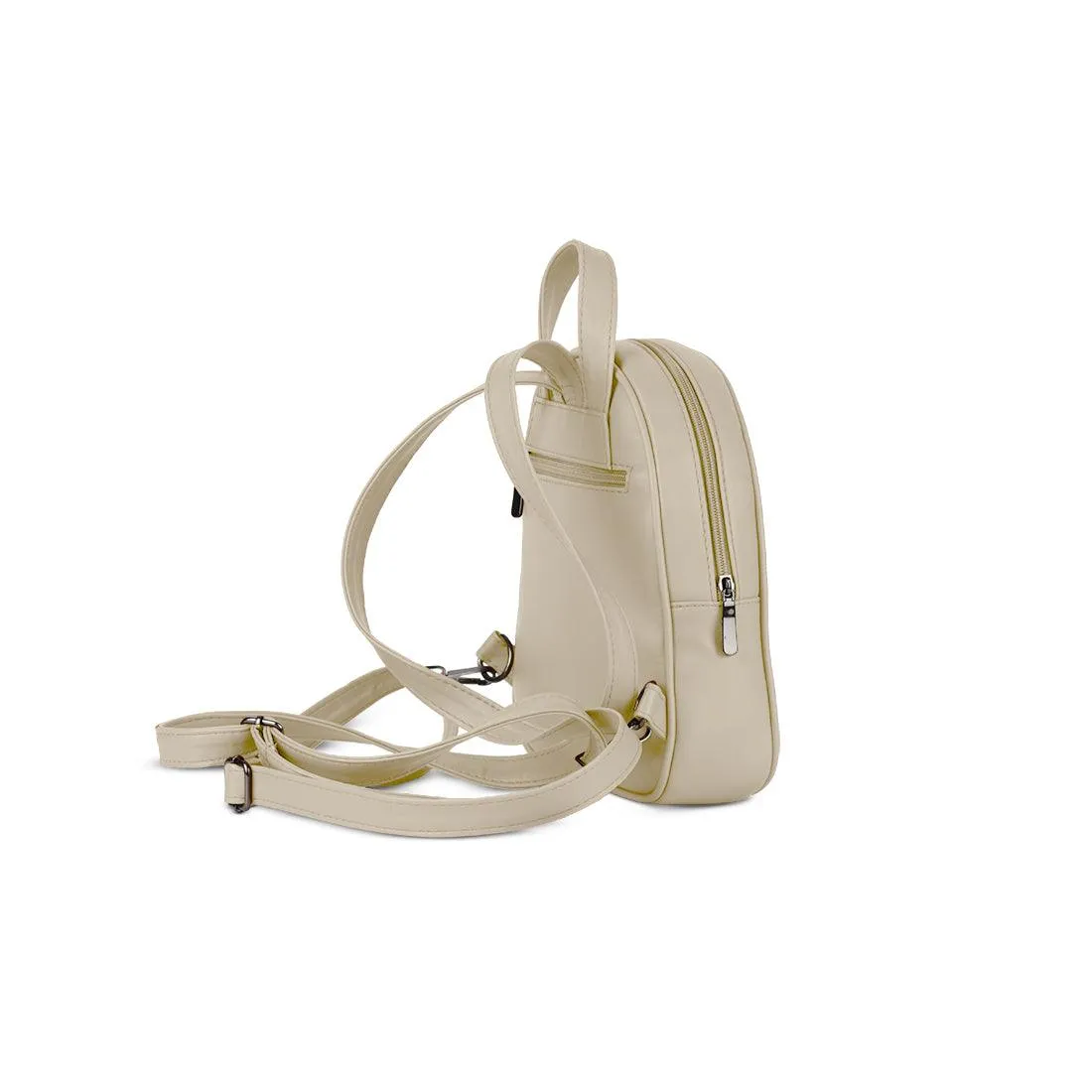 Beige O Mini Backpacks Hoodie Time