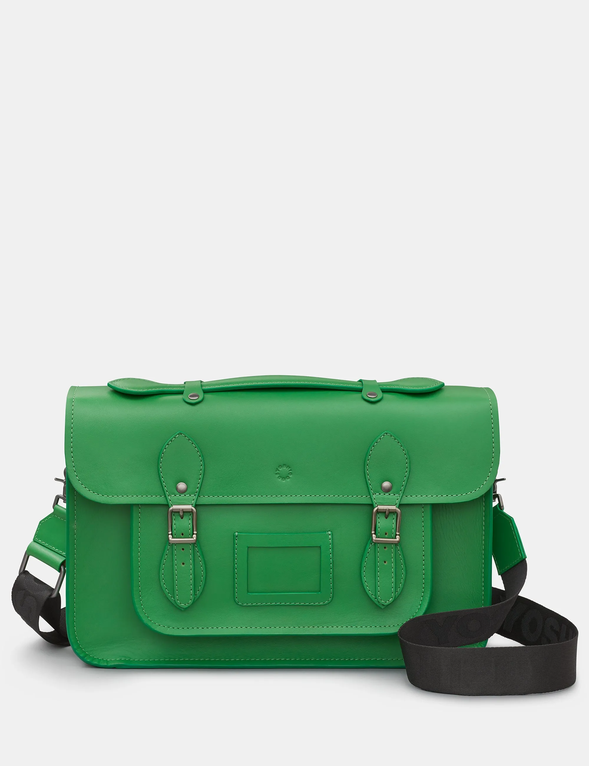 Belforte 14" Green Leather Satchel Bag