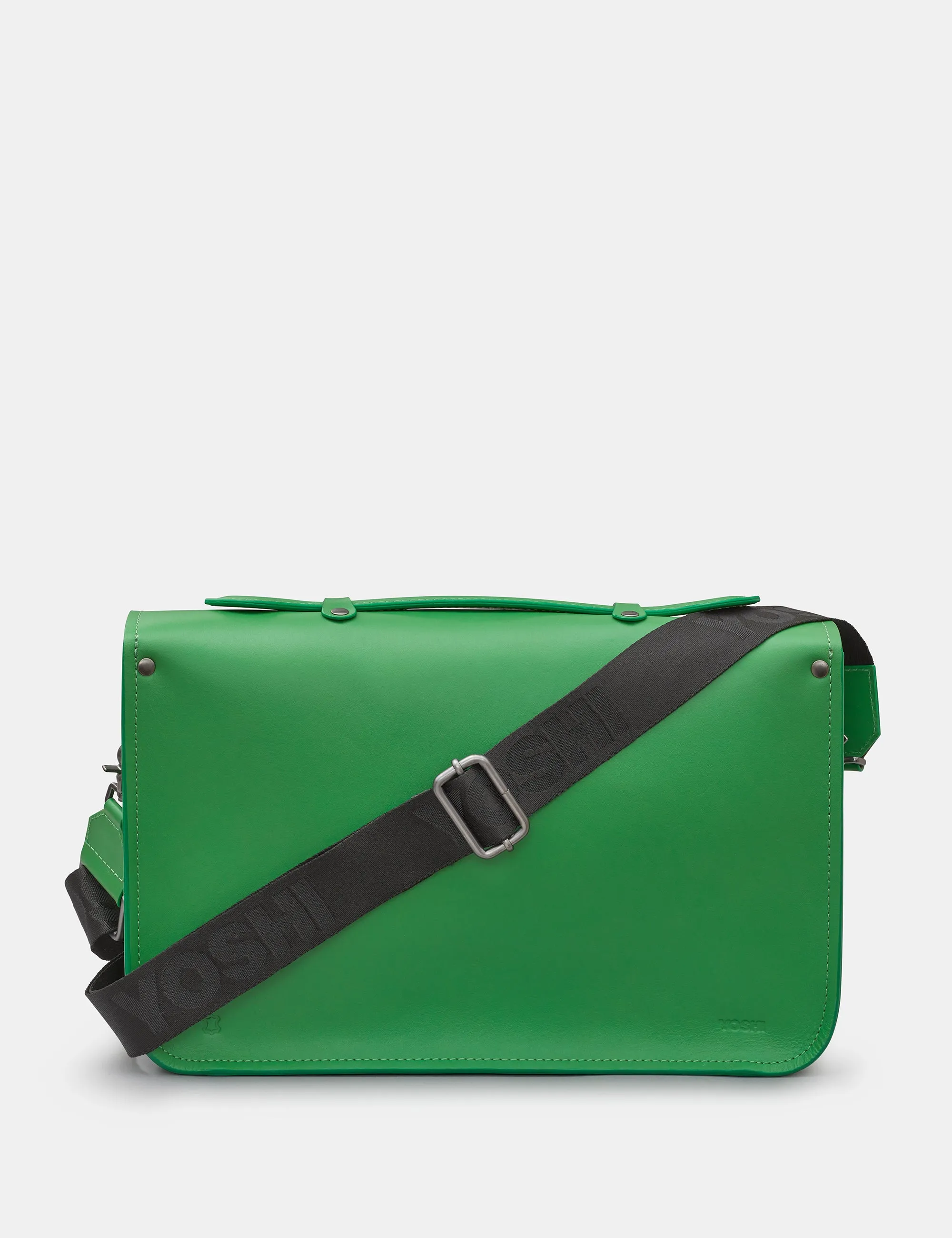 Belforte 14" Green Leather Satchel Bag