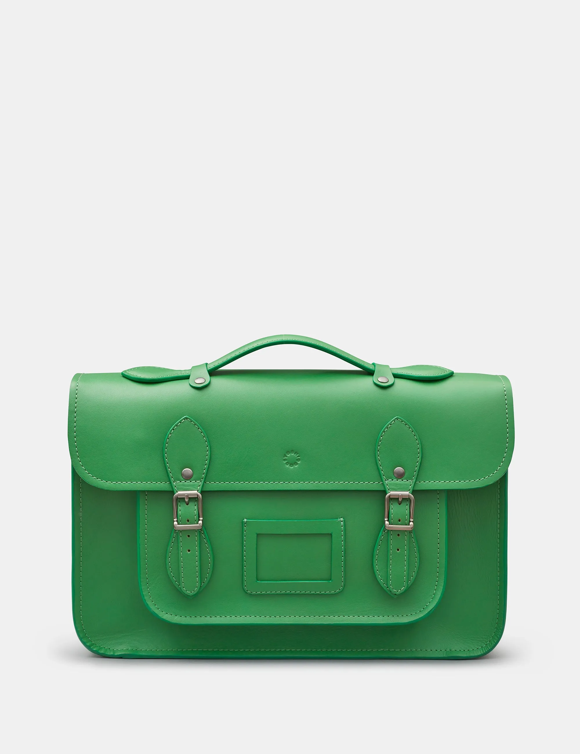 Belforte 14" Green Leather Satchel Bag