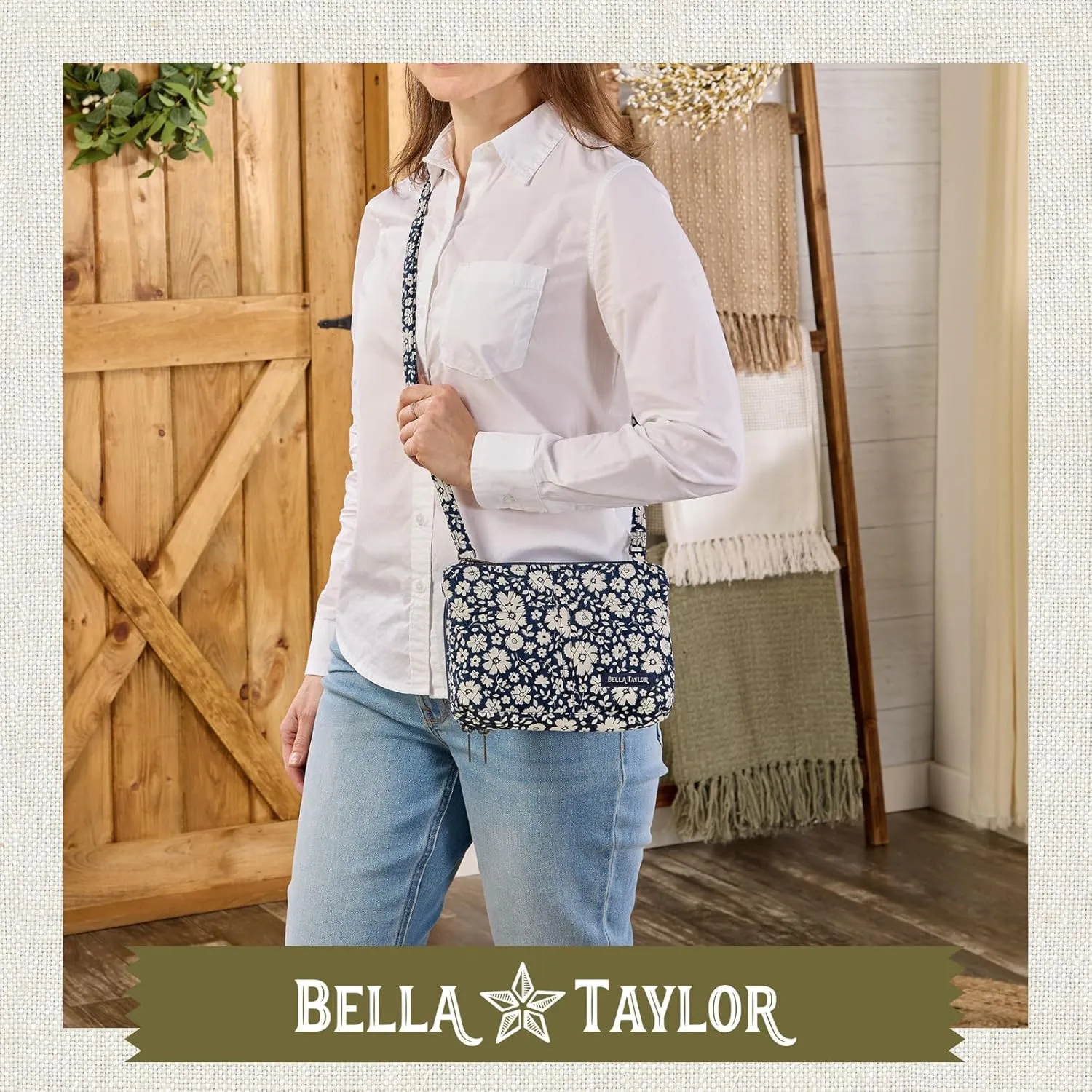 Bella Taylor Essentials Crossbody Purse with Built In Wallet