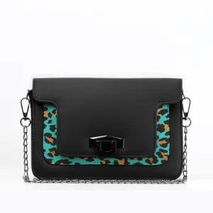 Black Mini Embossed Chain Bag Creative Skin