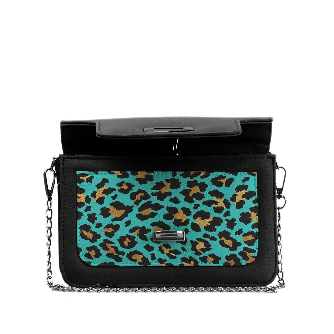 Black Mini Embossed Chain Bag Creative Skin