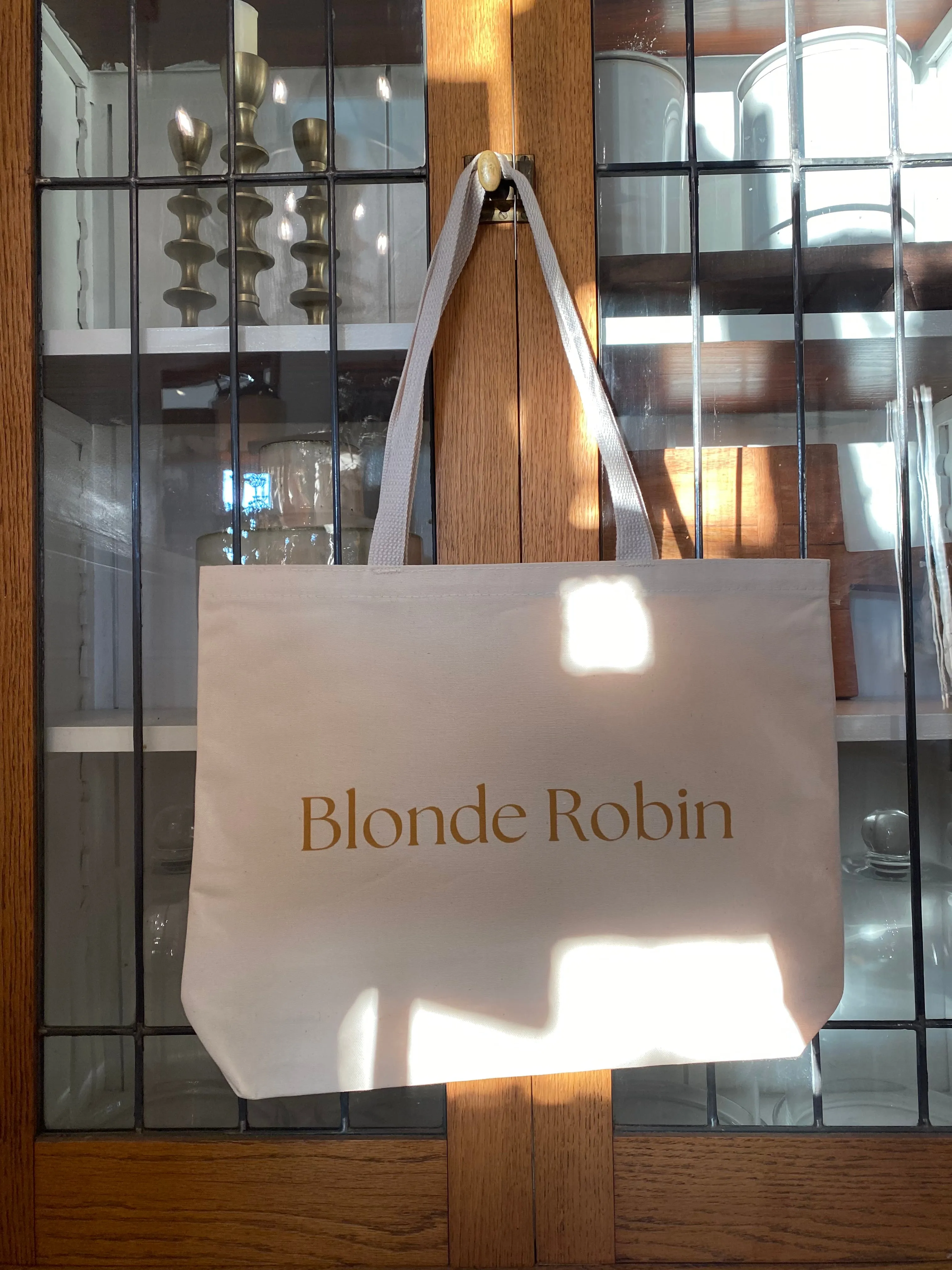 Blonde Robin Canvas Totes
