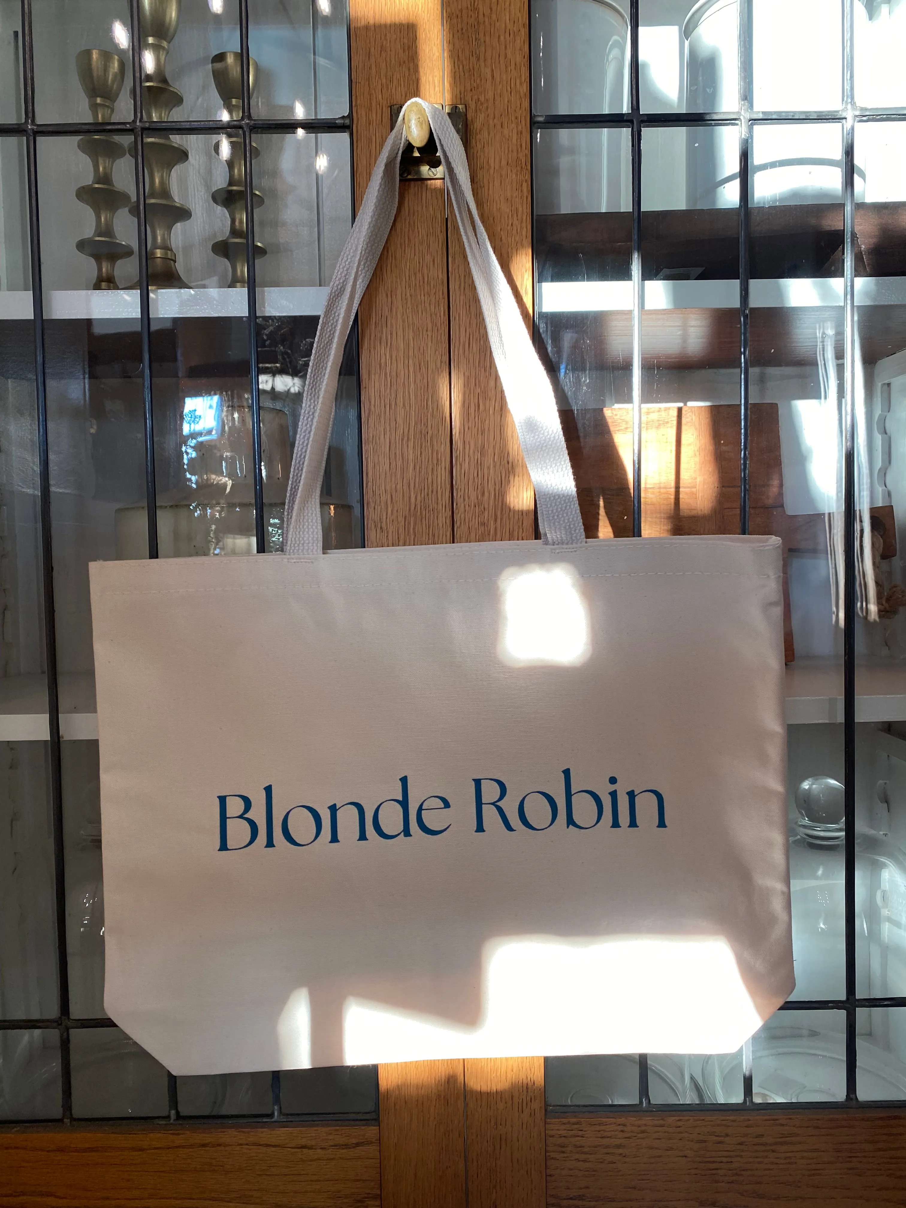 Blonde Robin Canvas Totes