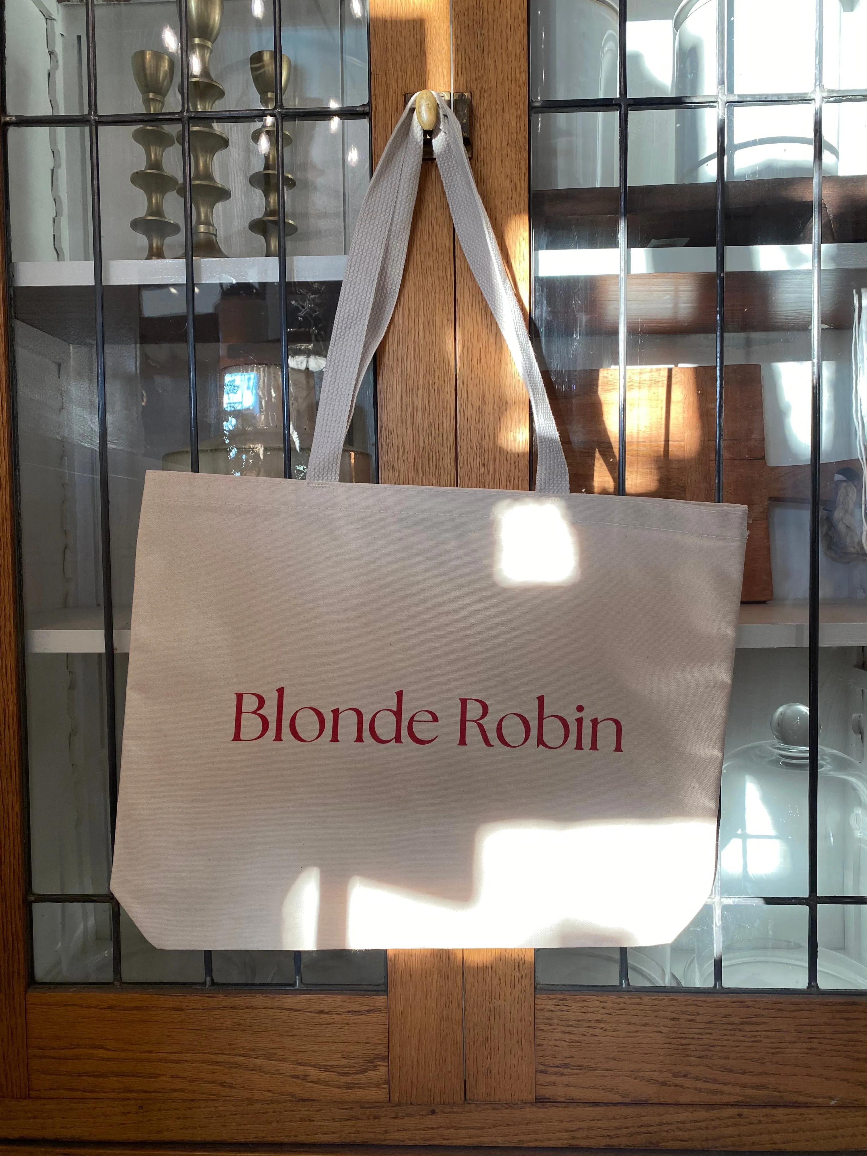 Blonde Robin Canvas Totes