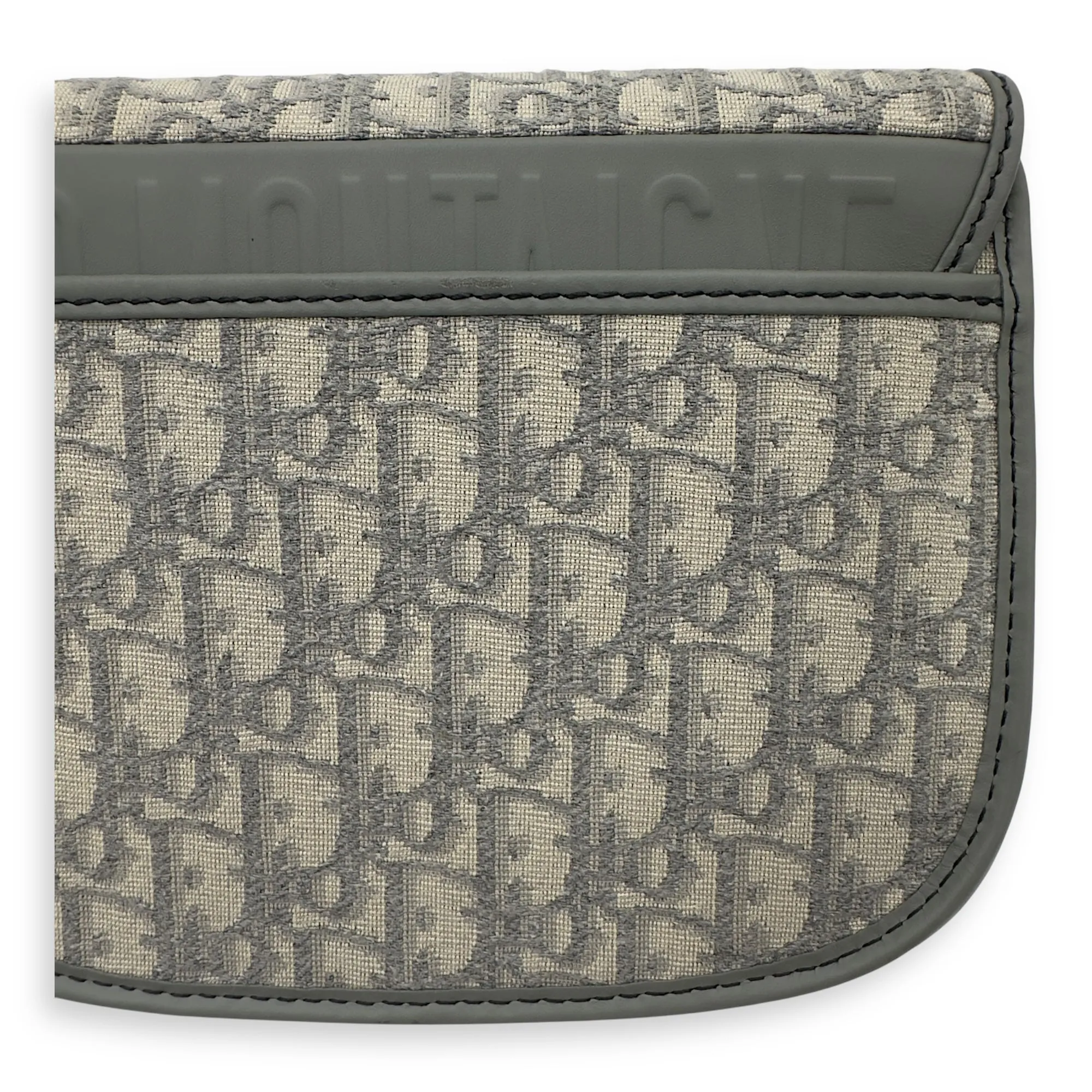 Bobby Crossbody Bag Grey in Jacquard, Gold hardware