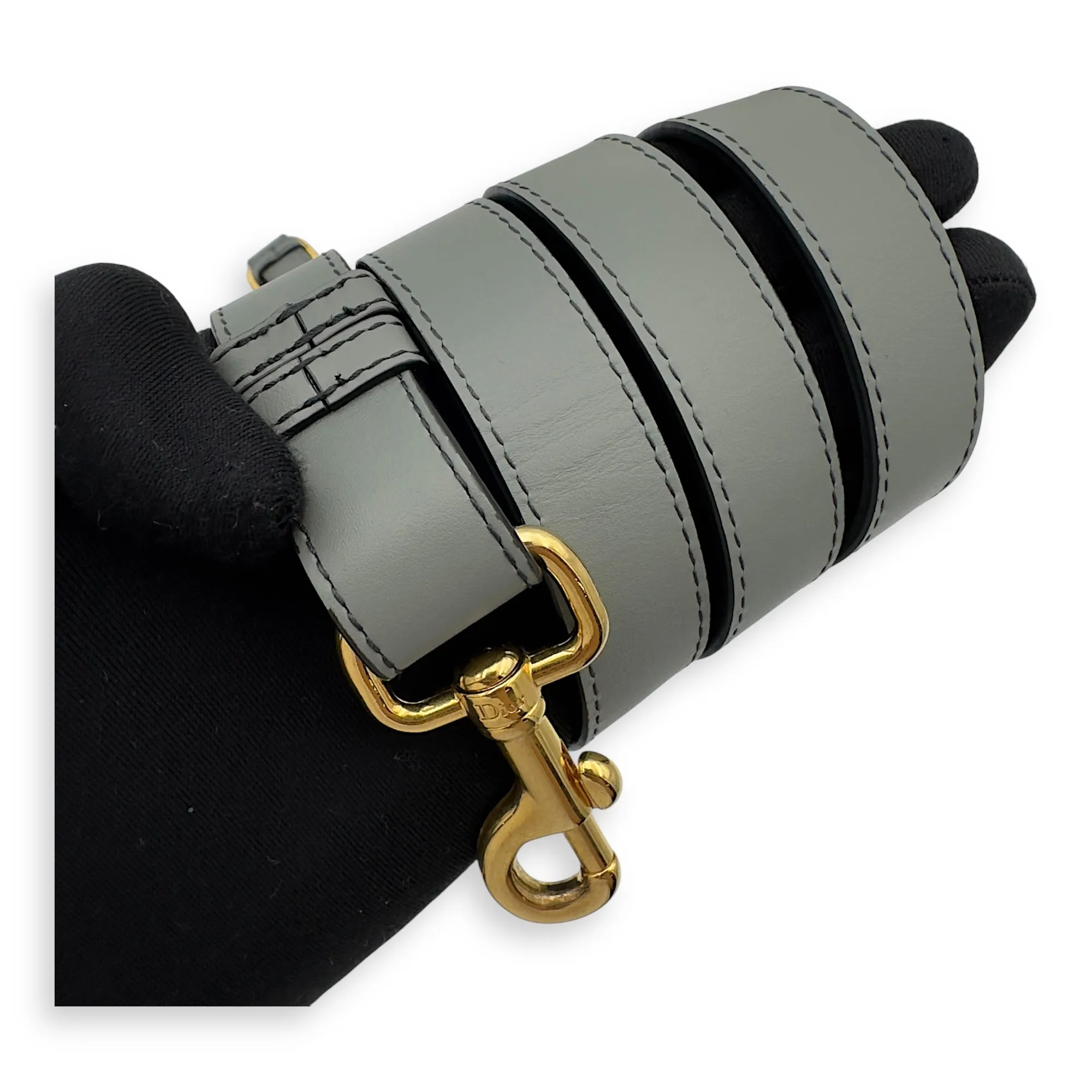 Bobby Crossbody Bag Grey in Jacquard, Gold hardware