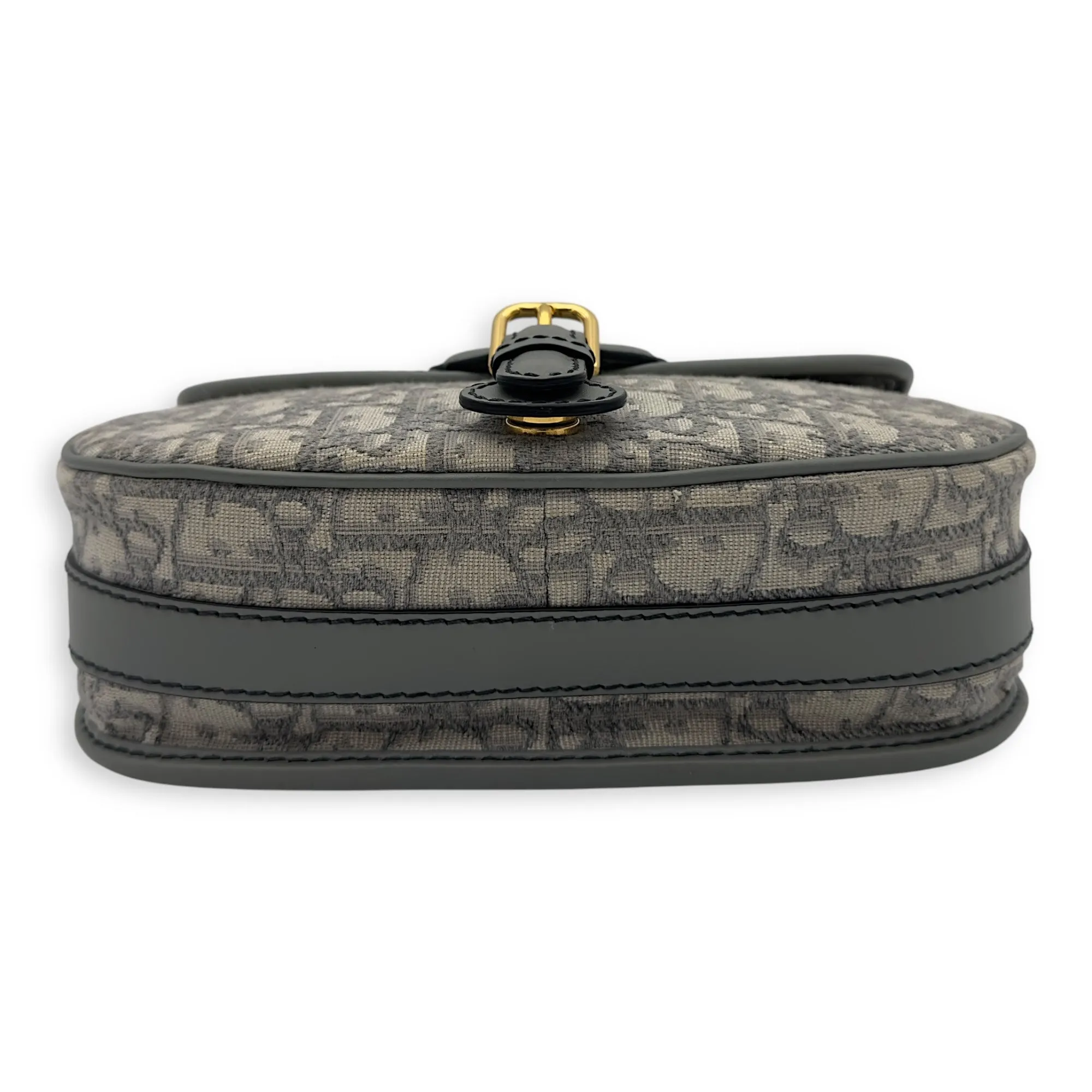 Bobby Crossbody Bag Grey in Jacquard, Gold hardware