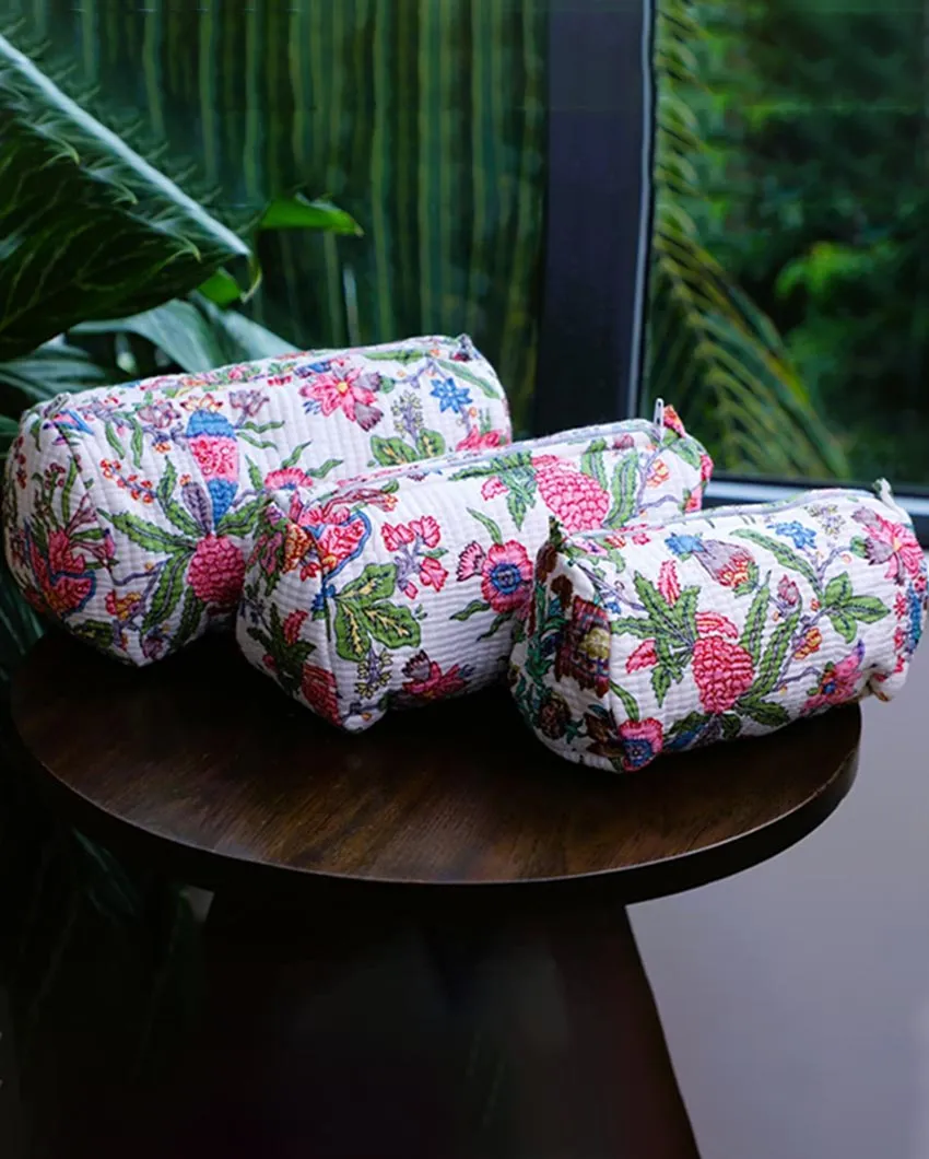 Botanical Bliss Multicolor Bauble Bags | Pack of 3