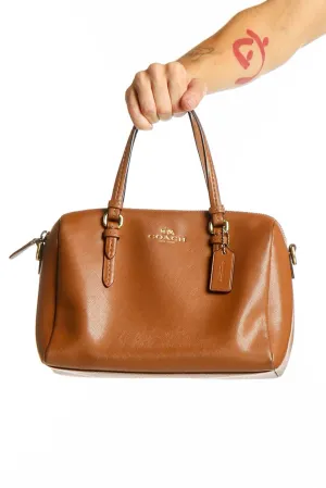 Brown Leather Satchel Handbag