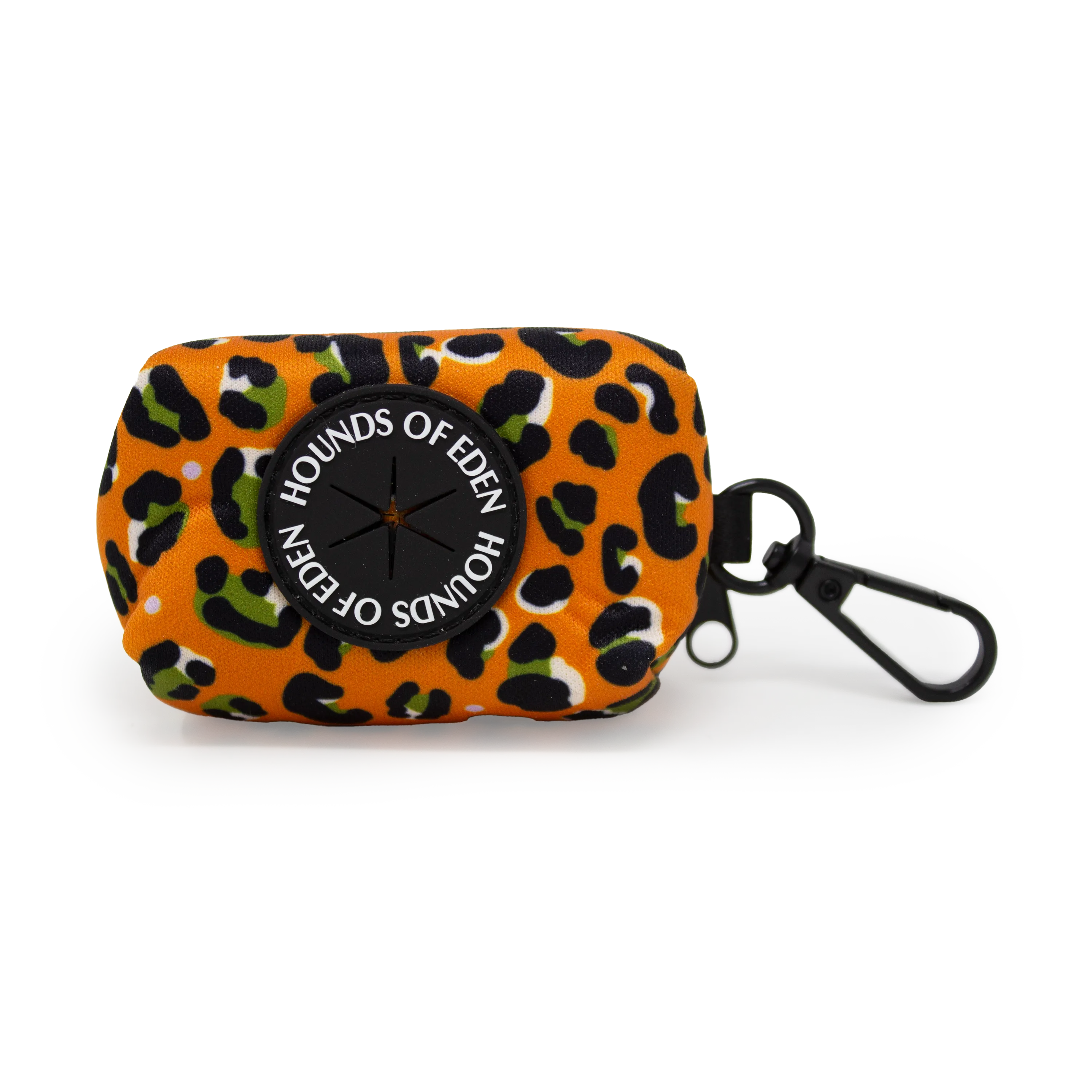 Burnt Orange Leopard Design Poop Bag Holder