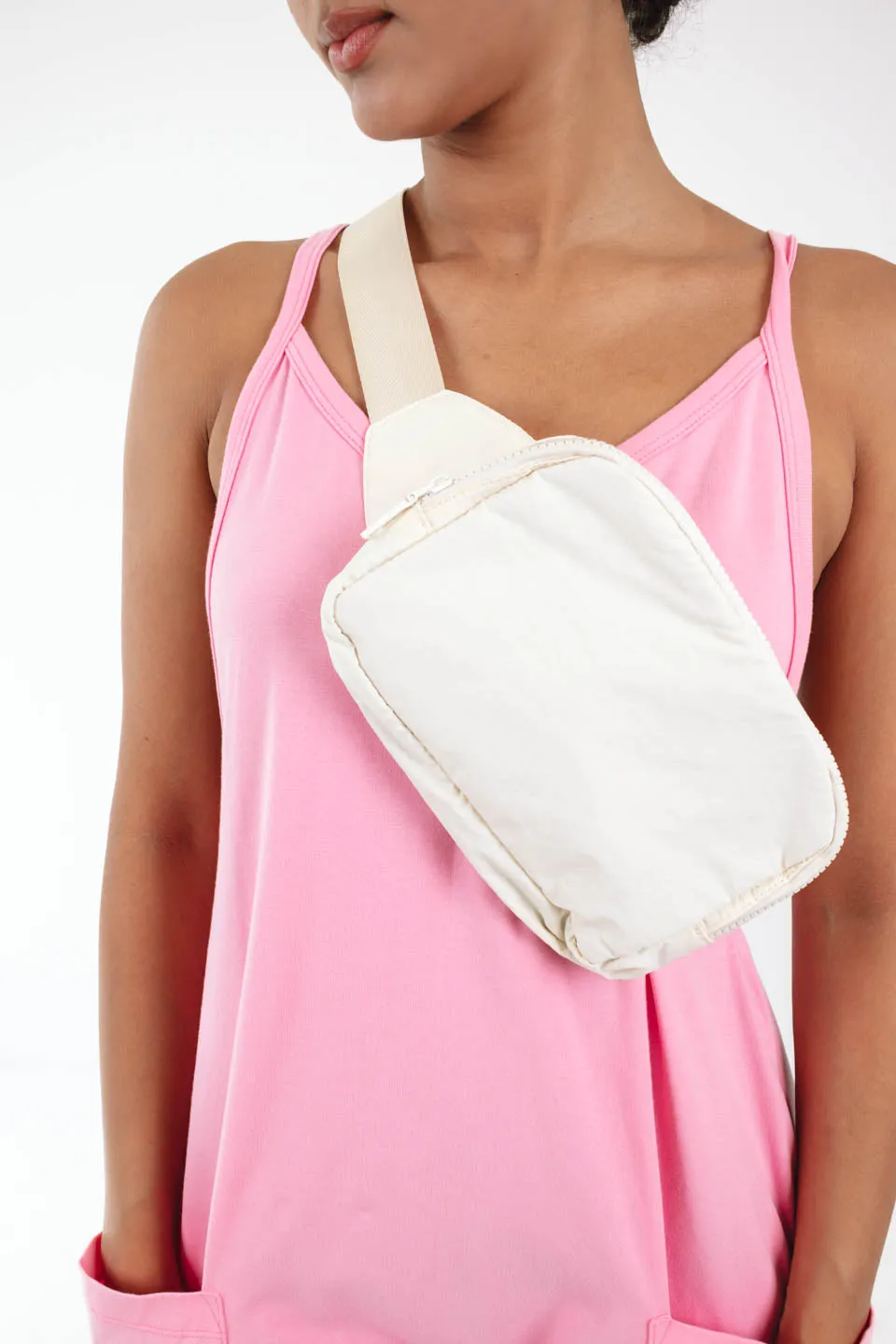 Carry Me Around Belt Bag - Cream