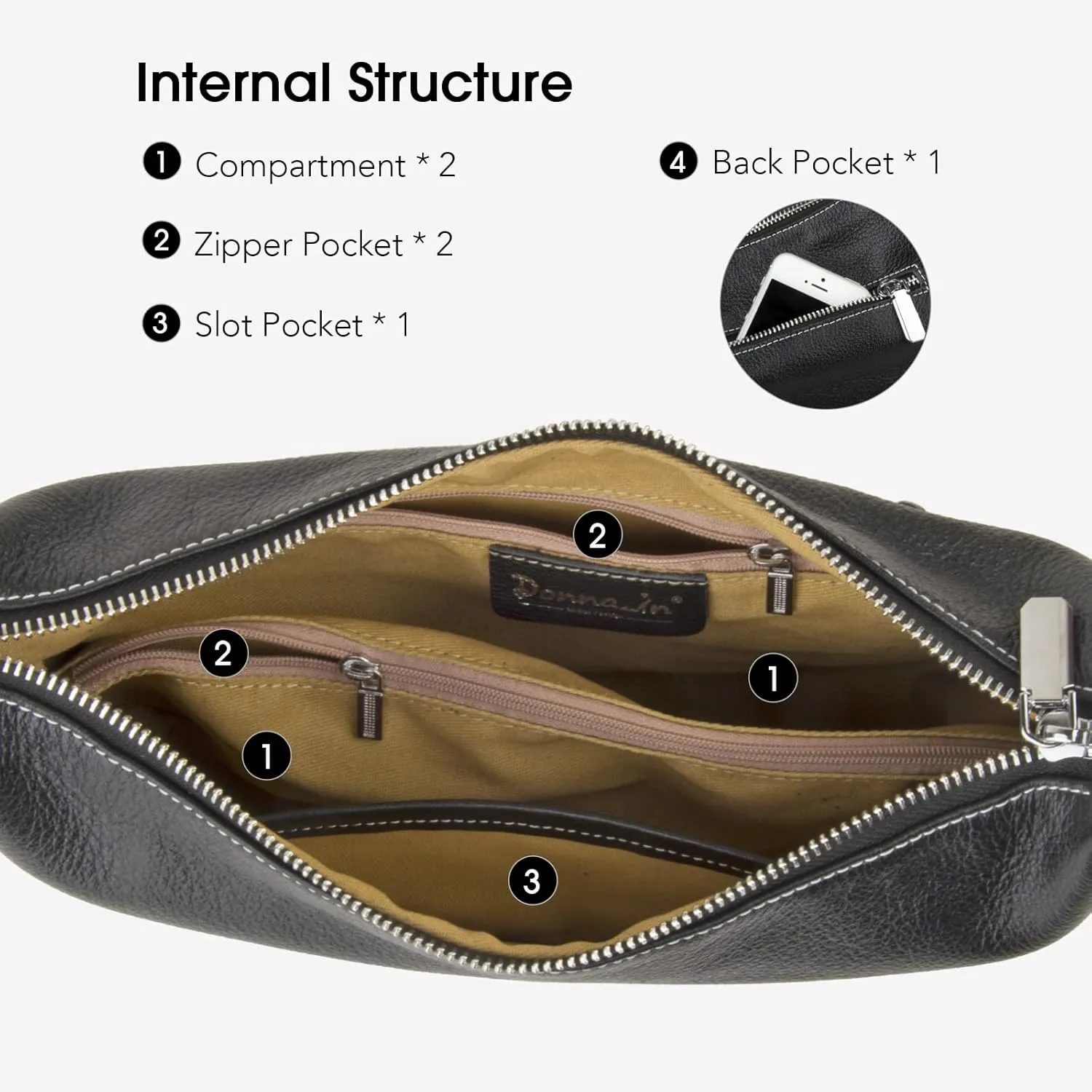 Casual Soft Leather Hobo Bags Women Crossbody, Trendy Crescent Shoulder Bag and Black Mini Purse