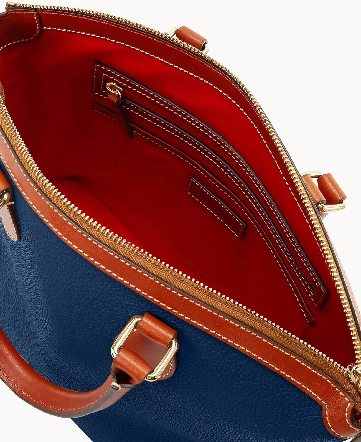 Dooney & Bourke Satchel Handbags for Women, Domed Leather Satchel Bag with Top Handles and Removable Crossbody Strap