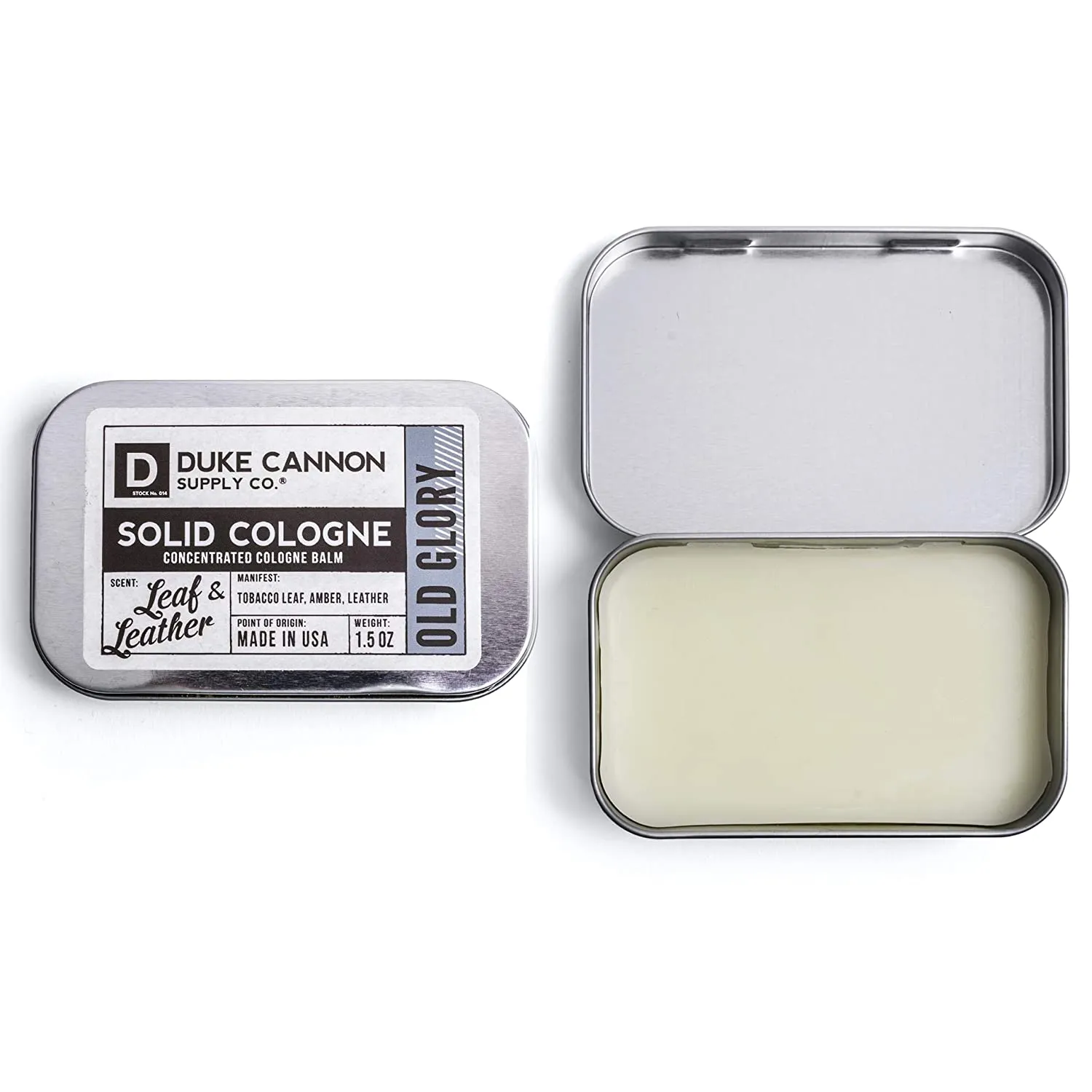 Duke Cannon Supply Co. Men's Solid Cologne, 1.5oz. - Old Glory (Leaf & Leather Scent)