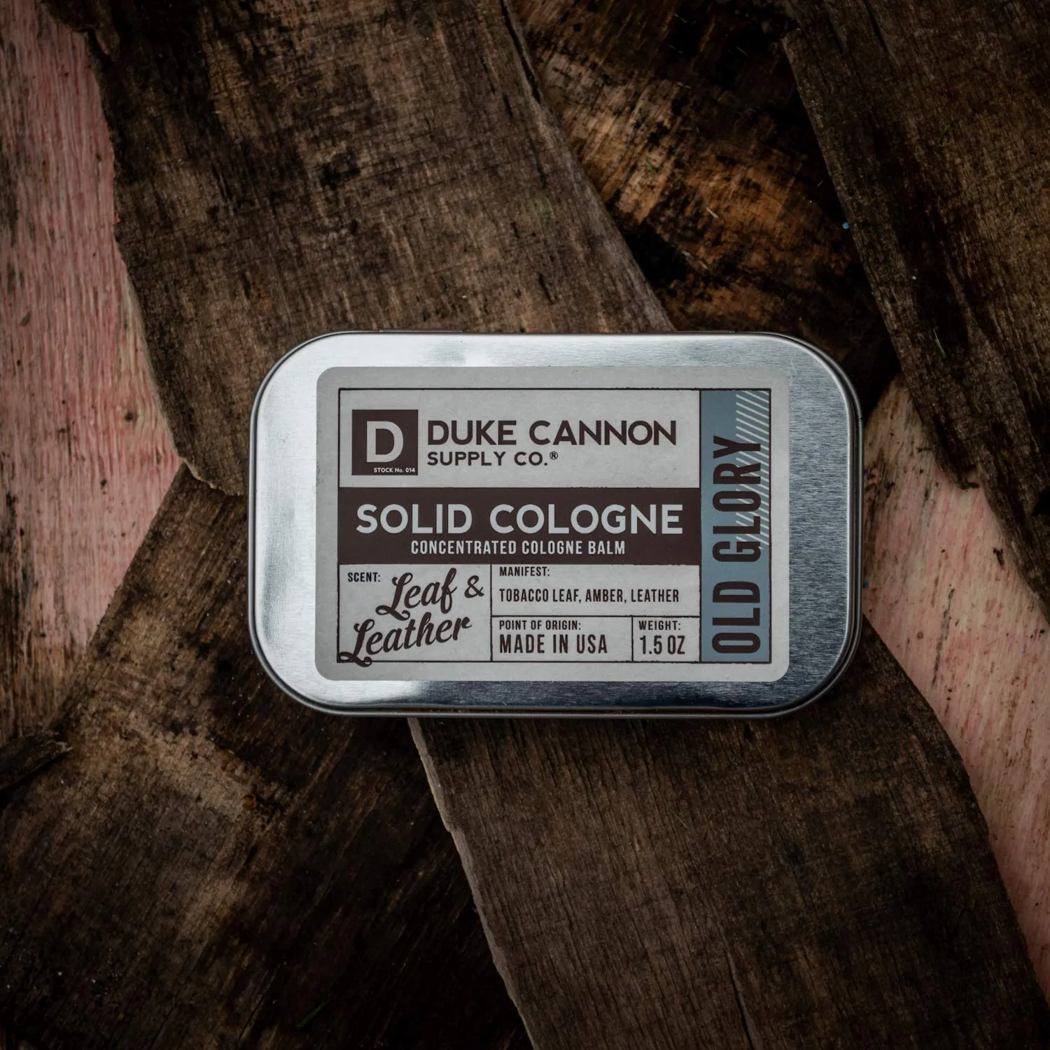 Duke Cannon Supply Co. Men's Solid Cologne, 1.5oz. - Old Glory (Leaf & Leather Scent)