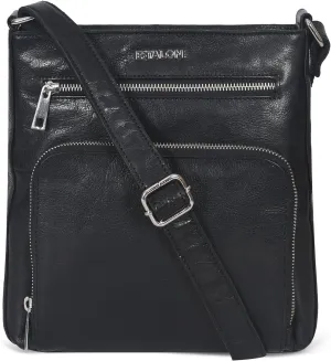 ESTALON Women's Real Leather Crossbody Purse With Adjustable Sling Strap - Medium Size Crossover Shoulder Hand Bag