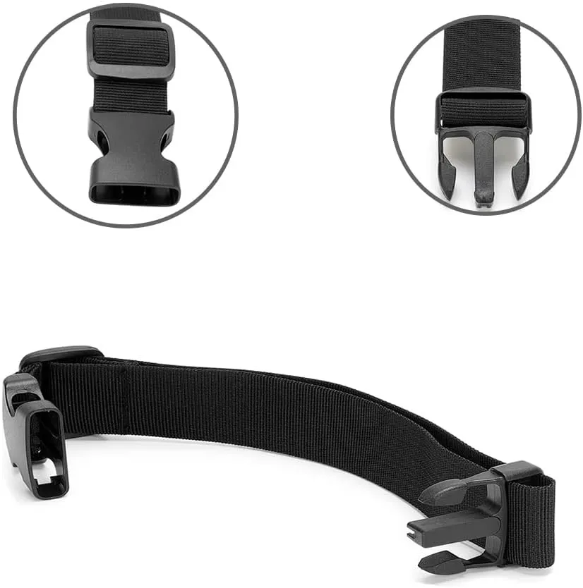 Fanny Pack Belt Extender Adjustable Elastic Strap, Waist Bag Belt Extender, Shoulder Strap Extension for Holographic Women's Bag/Waterproof Belt Bag & Connect Luggage - 2 Pack - Black