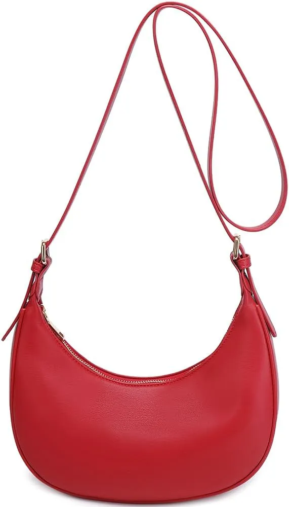 Fashion Small Crescent Underarm Shoulder Bag for Women Trendy Purse Hobo Handbags Clutch Crossbody Bag