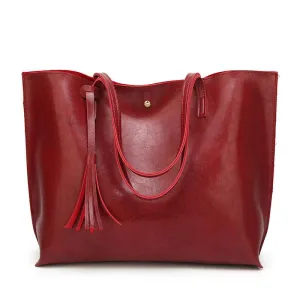 Fashionable Tasseled Shoulder Bag