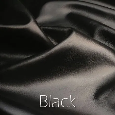 Finished Black Leather Strapping - 1/2 inch (0.5") Wide - for DIY, Leathercrafting, Repair & more