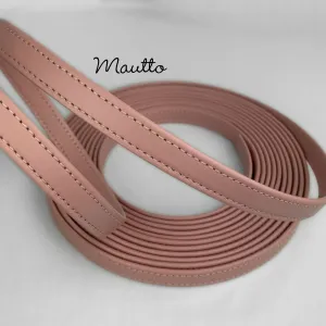 Finished Pink Leather Strapping - 1/2 inch (0.5") Wide - for DIY, Leathercrafting, Repair & more
