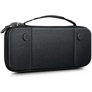Fintie Slim Carrying Case for Steam Deck OLED (2023) / Steam Deck LCD (2022), [Slim Fit] Shockproof Protective Travel Storage Bag with 16 Game Cartridges, Black
