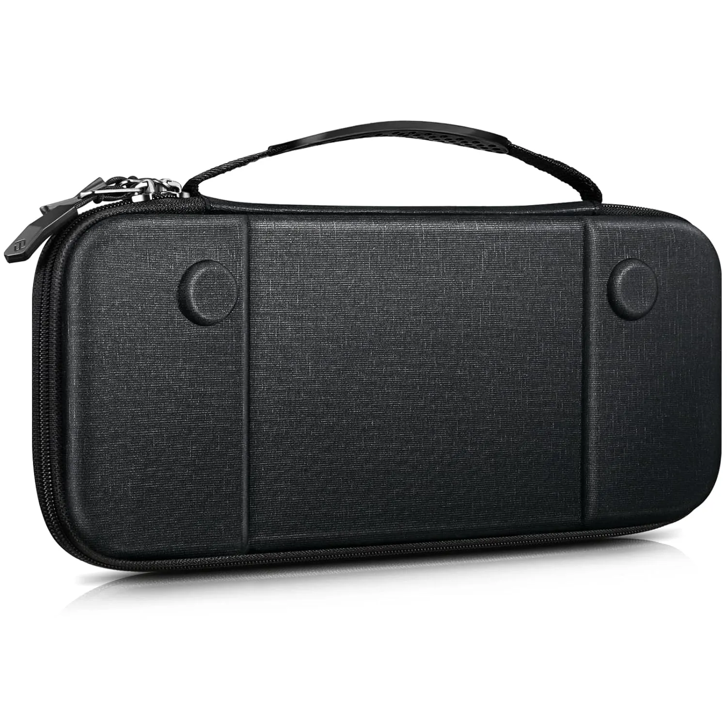 Fintie Slim Carrying Case for Steam Deck OLED (2023) / Steam Deck LCD (2022), [Slim Fit] Shockproof Protective Travel Storage Bag with 16 Game Cartridges, Black
