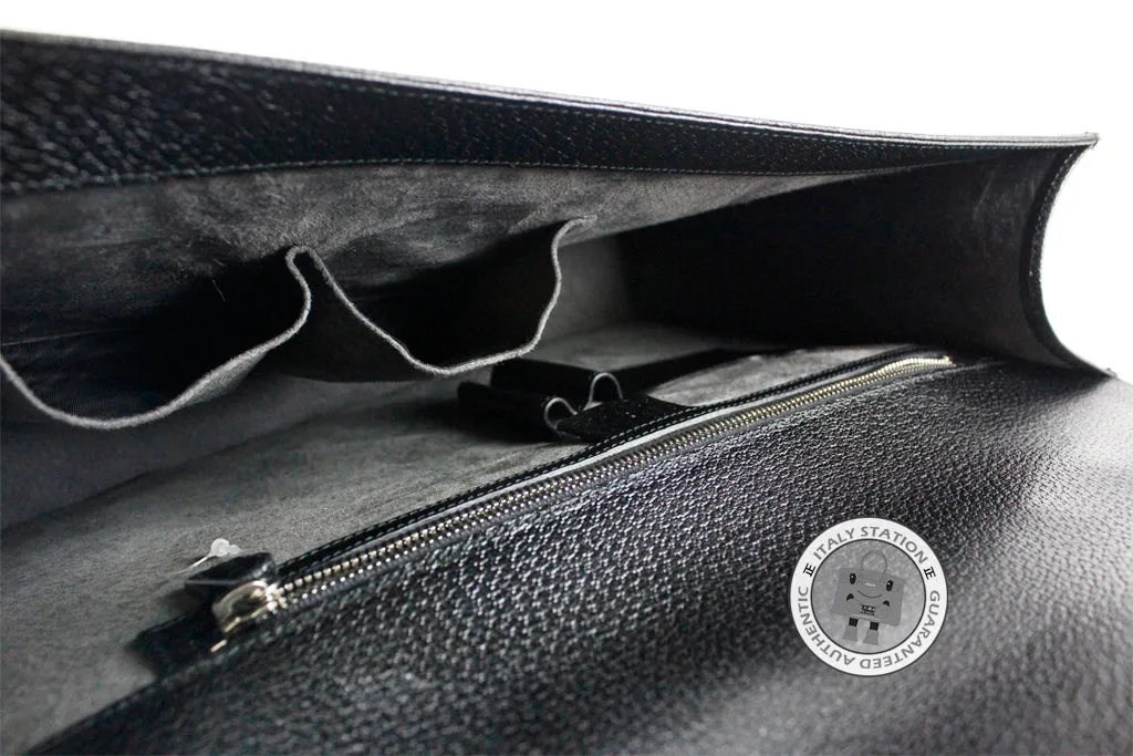 Gucci 201849 B690N Black / 1000 Leather Briefcases Shw