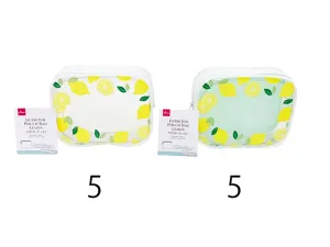 Gusseted Pouch Bag - Lemon - 4.13in X 5.31in X 1.57in - 10.5cm X 13.5cm X 4cm