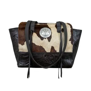 Hair-On Tote With Secret Compartment