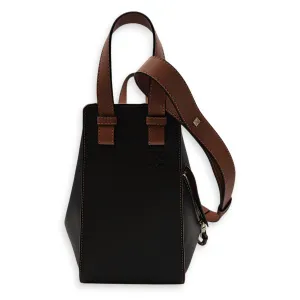 Hammock Small Brown/Black Crossbody Bag in Calfskin, Silver hardware