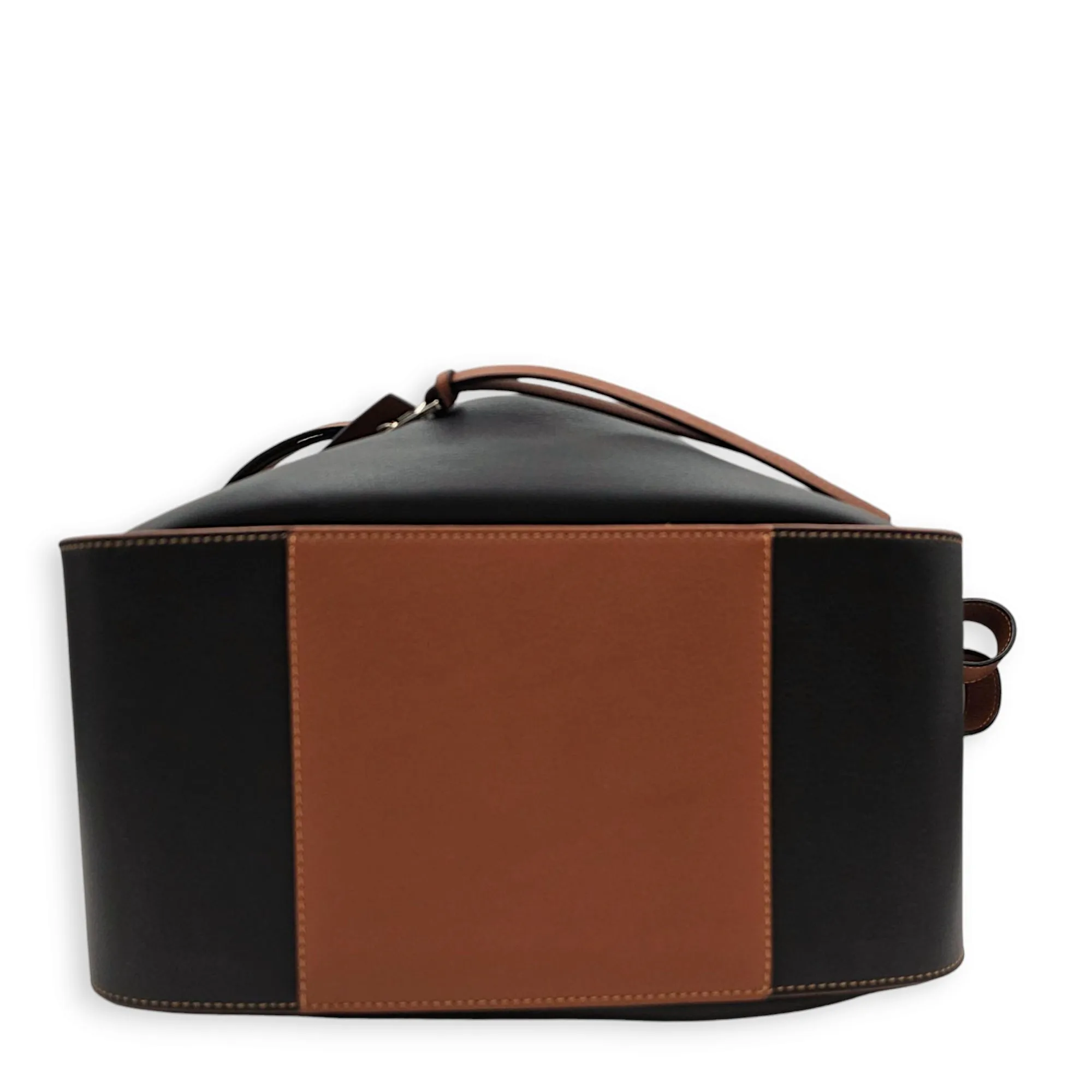 Hammock Small Brown/Black Crossbody Bag in Calfskin, Silver hardware