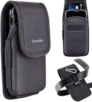 Heavy Duty Holster for Samsung Galaxy S25 Ultra, S24 Ultra, S23 Ultra, S22 Ultra, S21 Ultra, Google Pixel 9 Pro XL, 8 Pro, 7 Pro - Military Grade Rugged Pouch (Fits Otterbox Defender Case on)