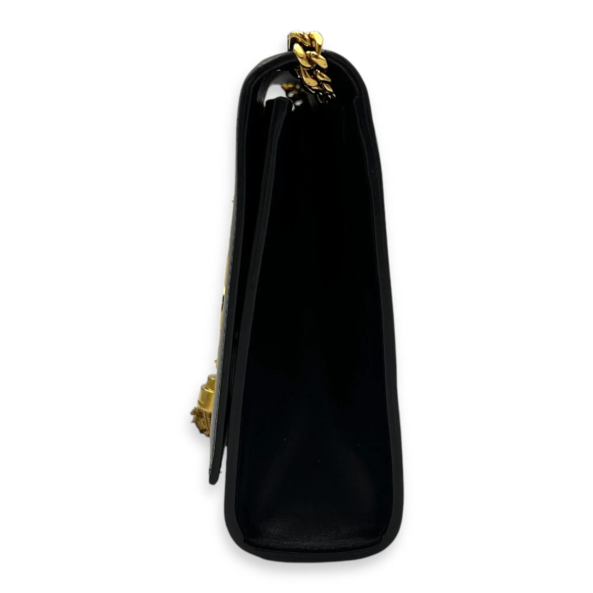 Kate Crossbody Bag Black in Calfskin, Gold hardware