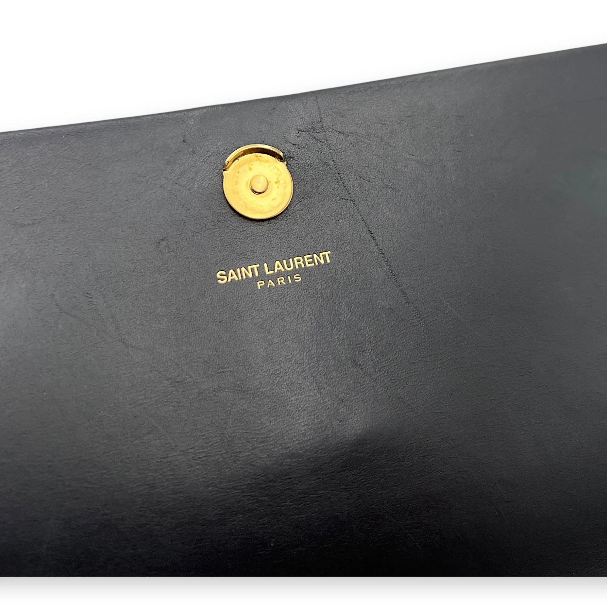 Kate Crossbody Bag Black in Calfskin, Gold hardware