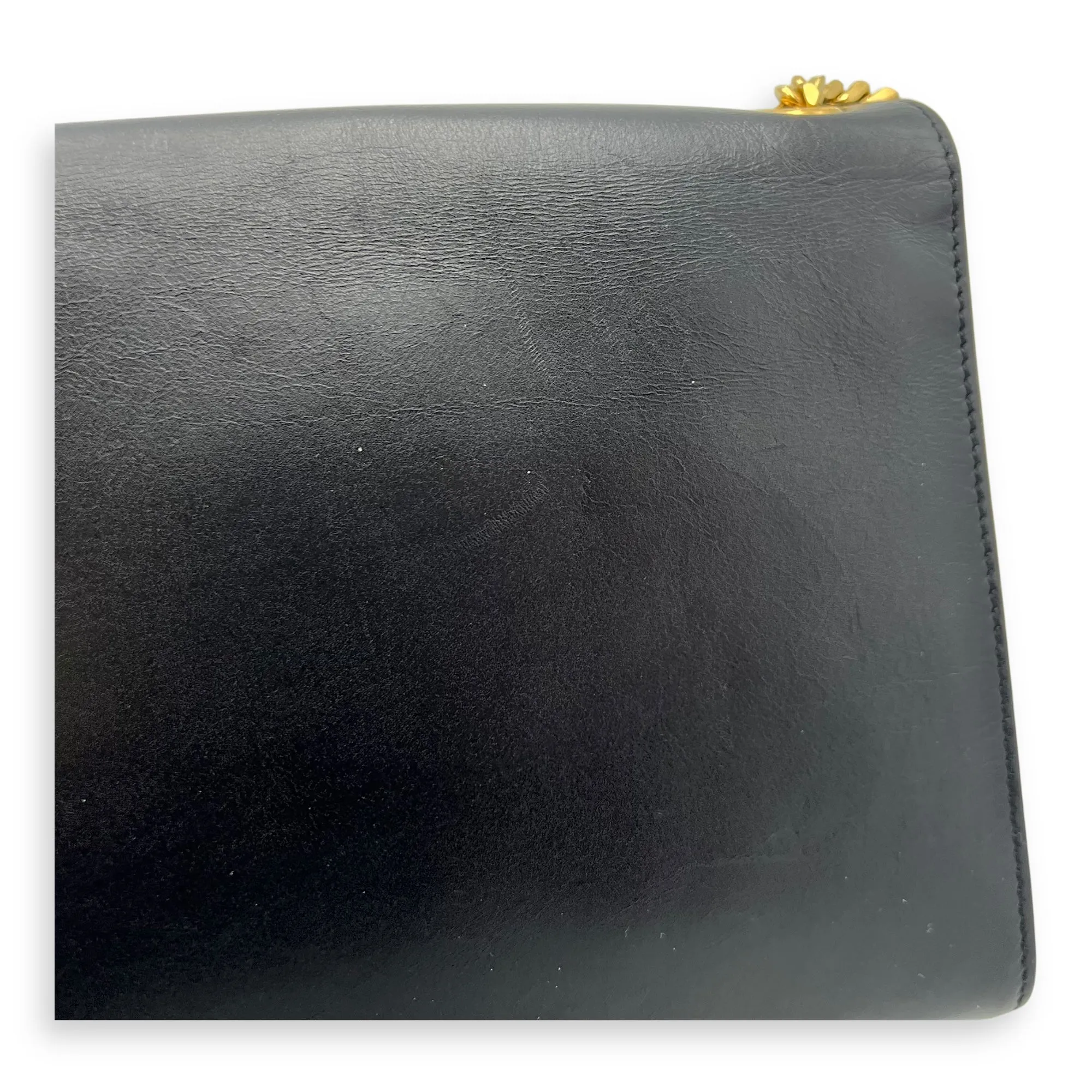 Kate Crossbody Bag Black in Calfskin, Gold hardware