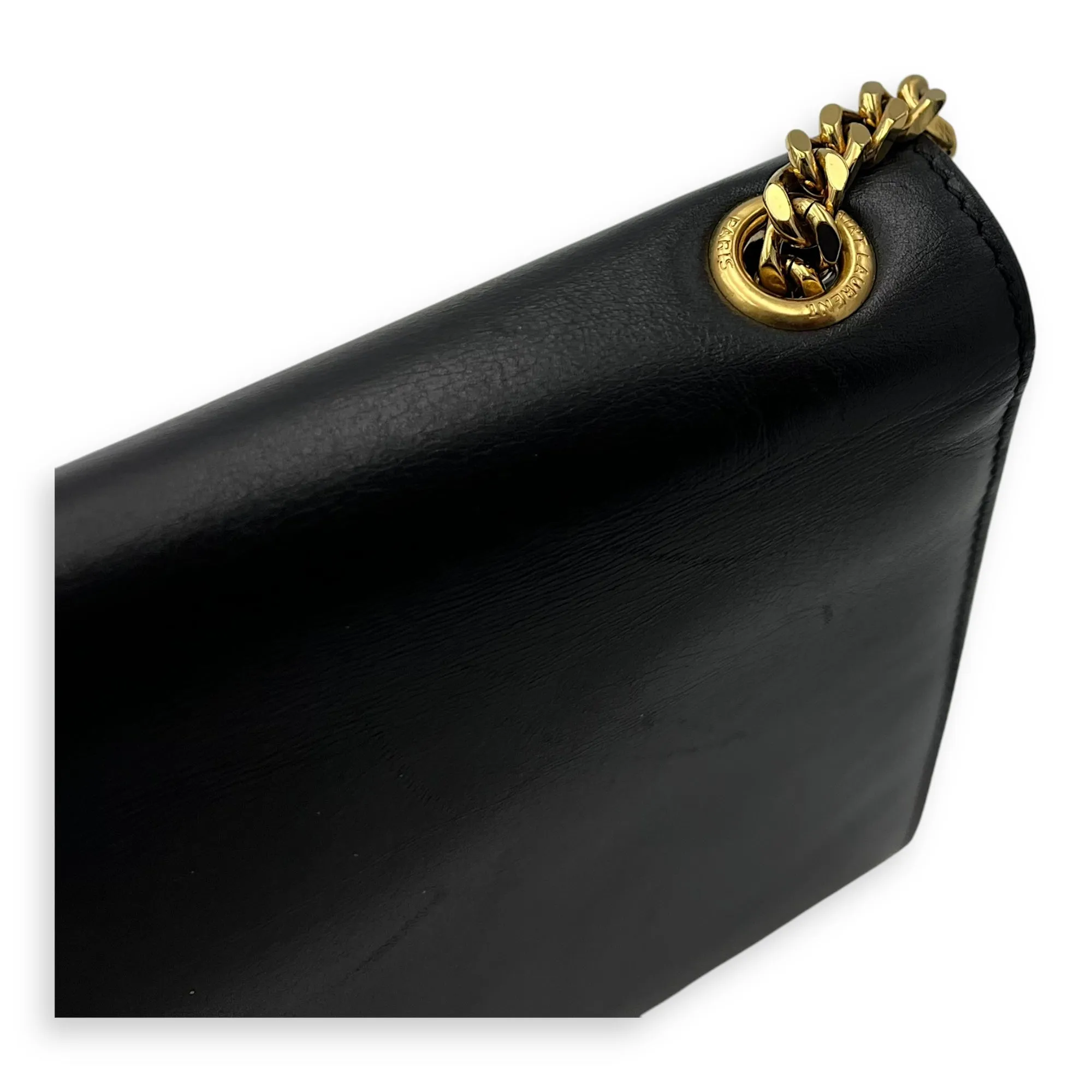 Kate Crossbody Bag Black in Calfskin, Gold hardware