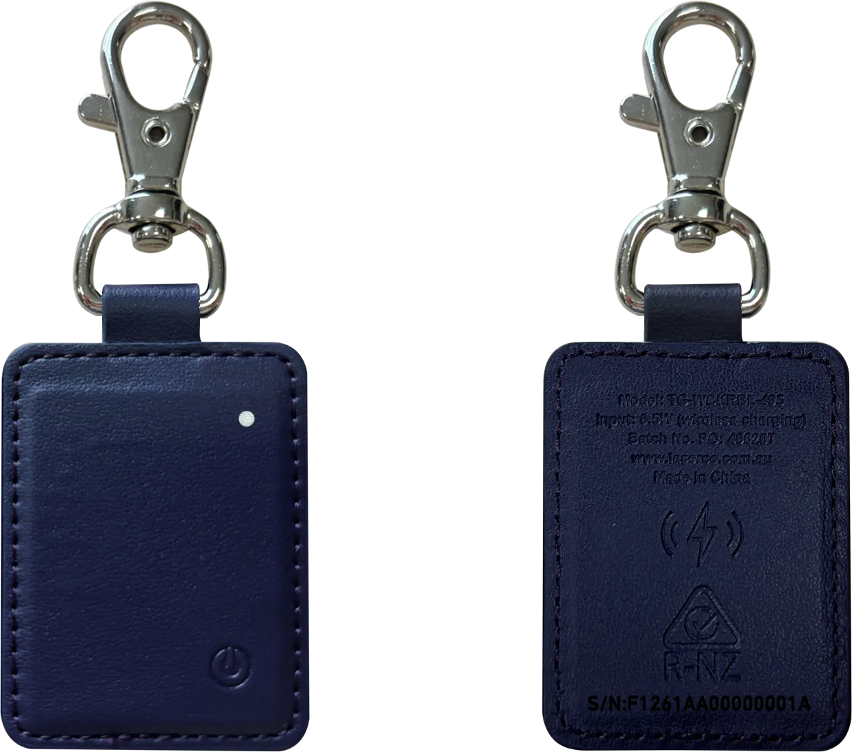 Laser Smart Tag Mini Keyring - Apple Find My (Navy Blue)