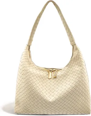 Leather Hobo Bags for Women Small Soft Shoulder Purse Slouchy Tote Handbags with Double Zipper Design 2025