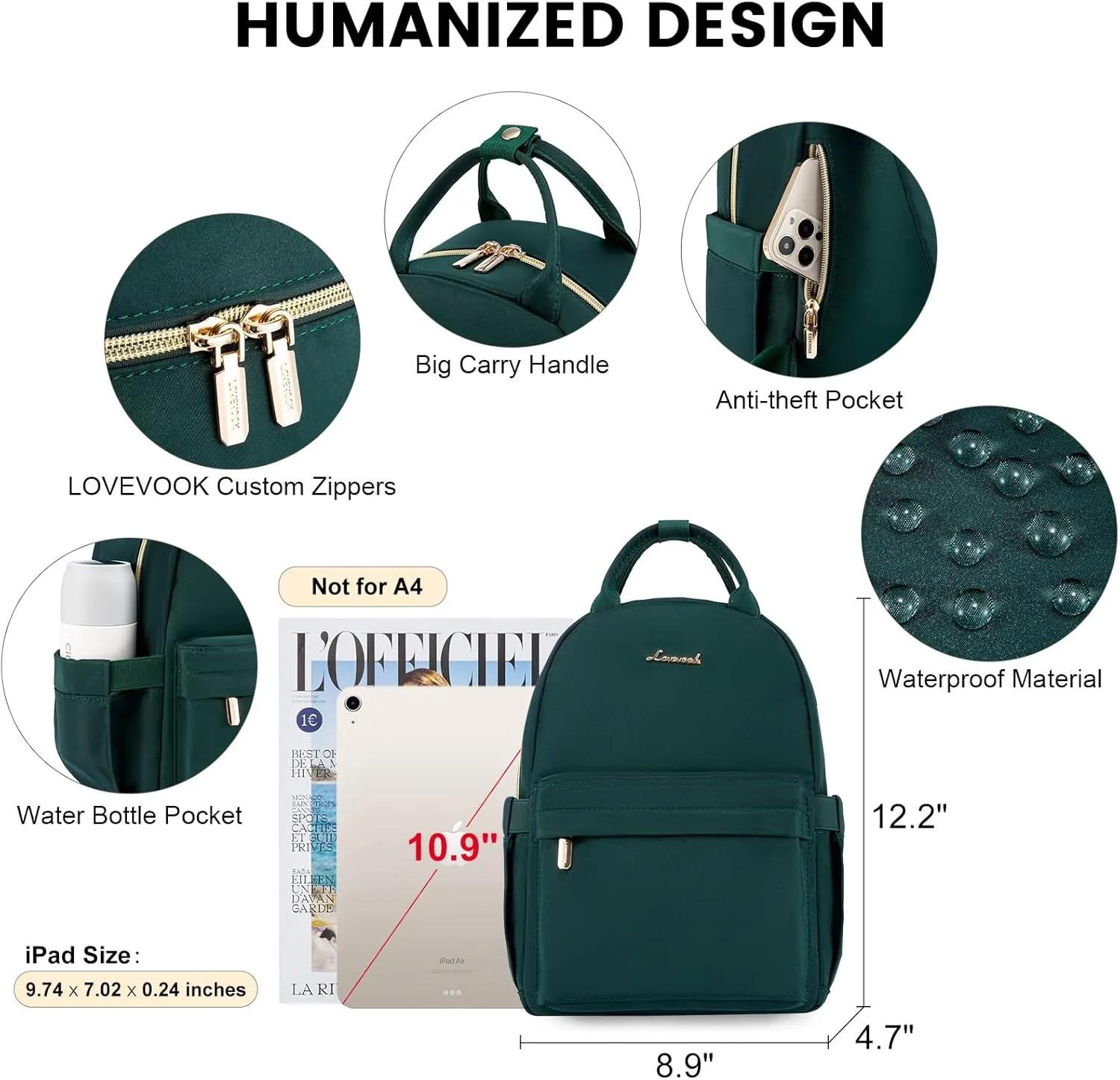LOVEVOOK Mini Backpack Purse for Women Cute Small Backpack, Light Weight Fashion Daypack for Work Travel Daily Backpack
