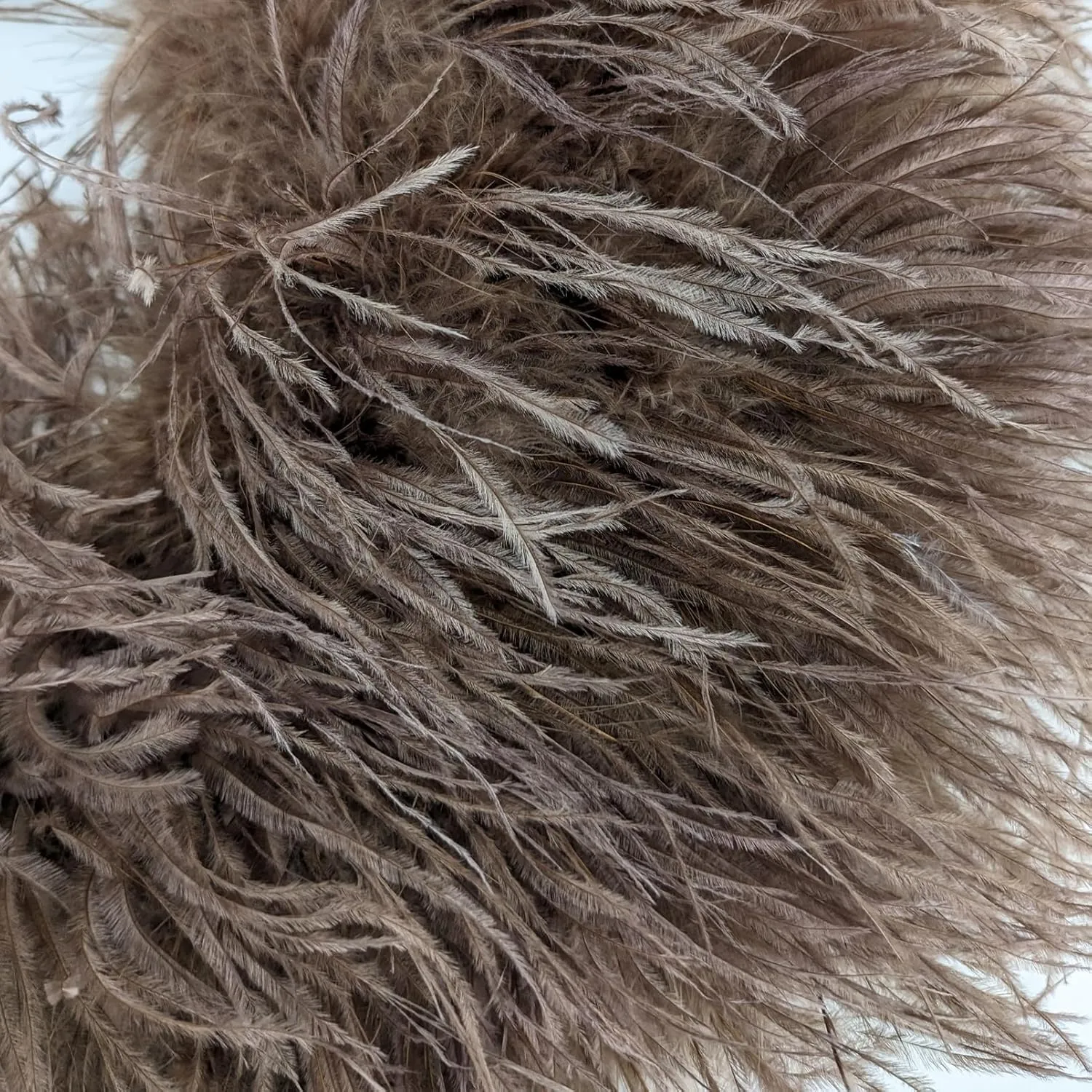 LVCOMEFF Ostrich Feather Evening Purse Silver Color Top-handle Moon Hobo Bag for Party Wedding Cute