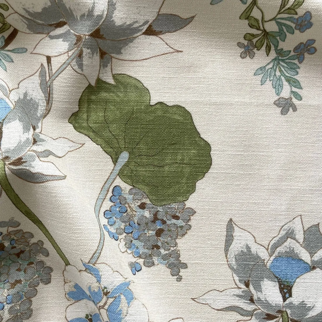 Meditative Lotus Garden Natural Linen & Cotton Canvas (Made in Spain)