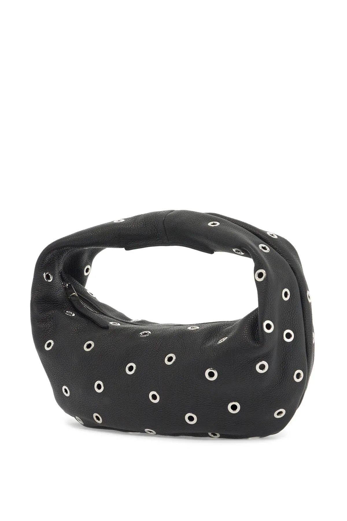 medium olivia hobo bag with eyelets H6015 918 BLACK