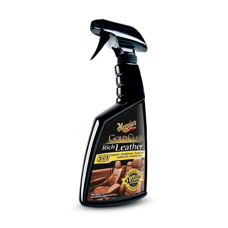 Meguiar's G10916 Gold Class Rich Leather 3-In-1 Leather Treatment - 450ml