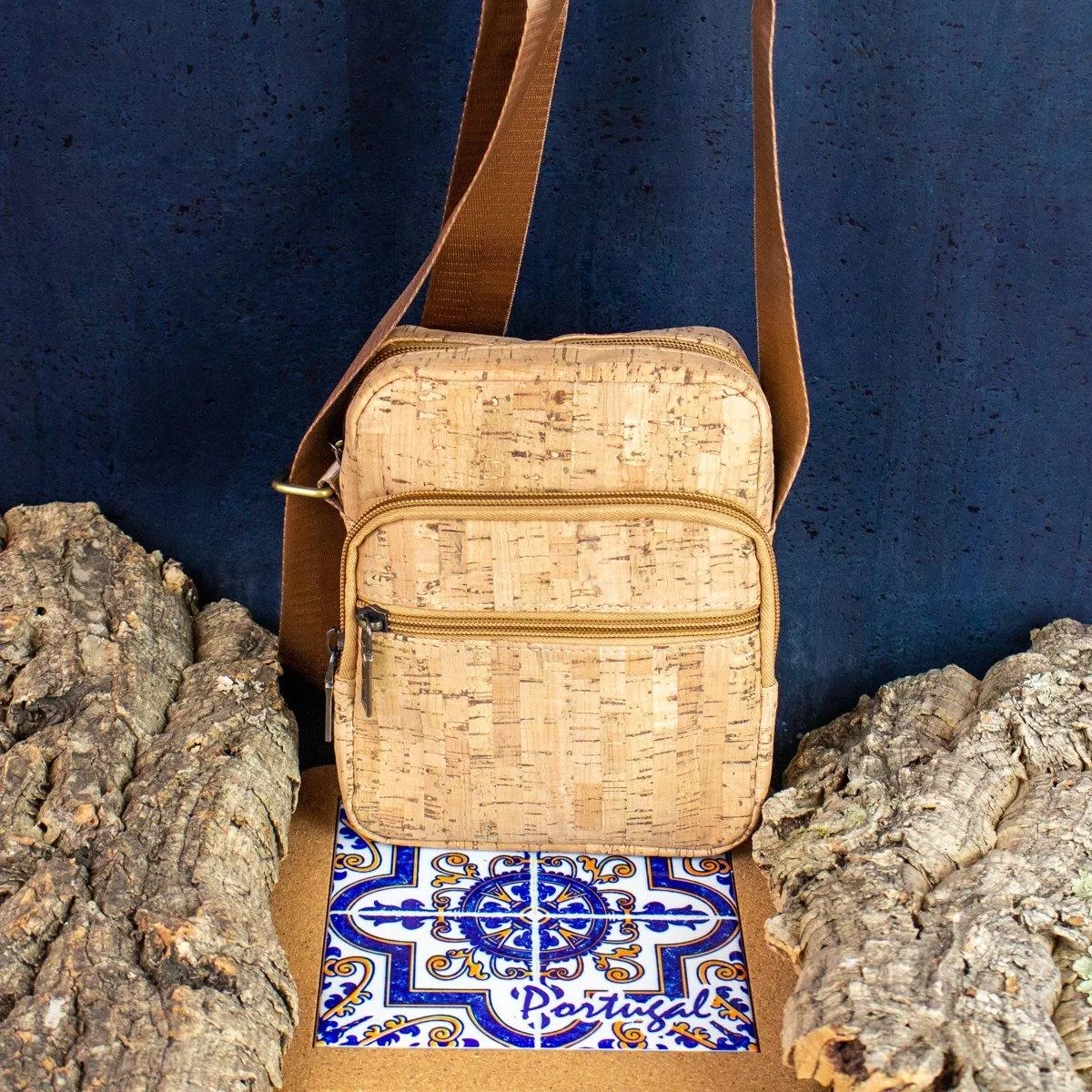 Men's Cork Leather Shoulder Bag 304